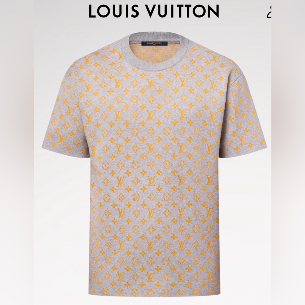 LV Monogram Crewneck Cotton Tee - Unisex T Shirt - Medium